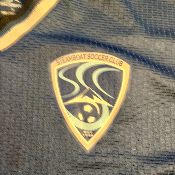 Nike Steamboat Soccer Club Jerseys Blue White Number 33 Youth Large Tee Colorado - Picture 3 of 9